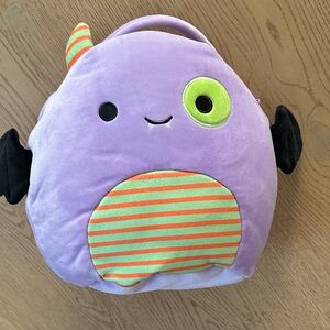 Purple and Green Plush squishmallo Monster basket